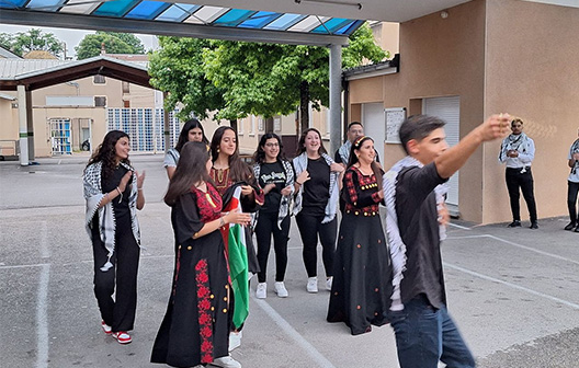 Rencontre entre les élèves de l’Institution Saint Joseph Oyonnax et l’école latine (Beit Sahour, près de Bethléem)